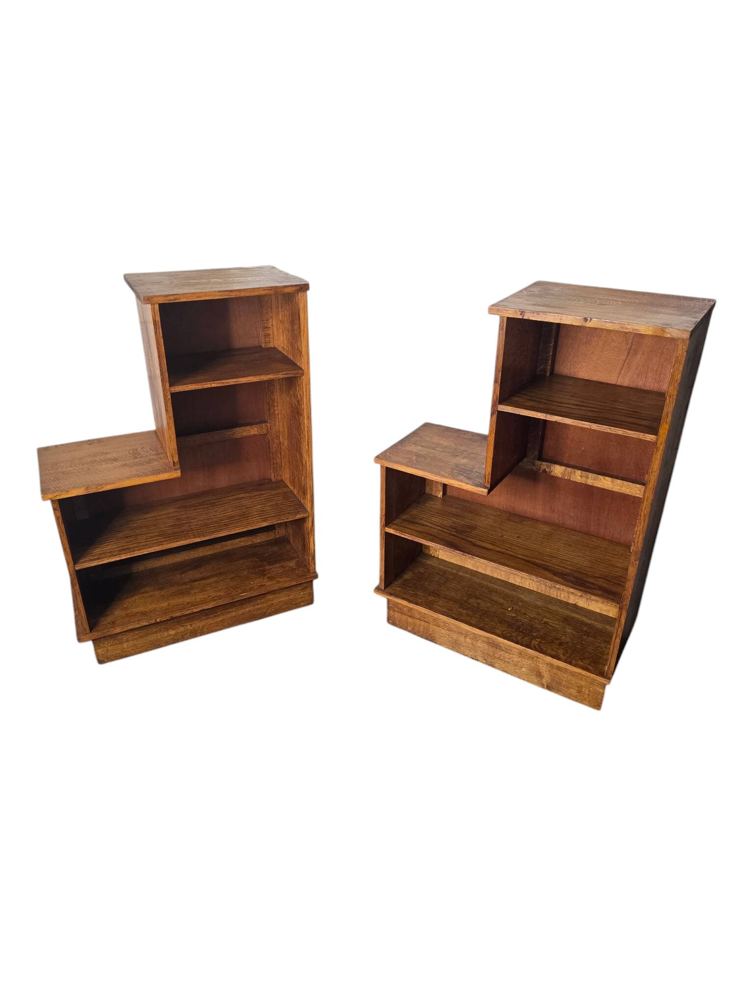 Pair of 1960s solid oak bookcases
