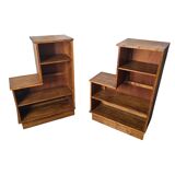 Pair of 1960s solid oak bookcases