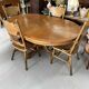 Extendable round table and 4 chairs