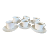 Villeroy & boch espresso or coffee cups with saucers, diamant series from the 1980s