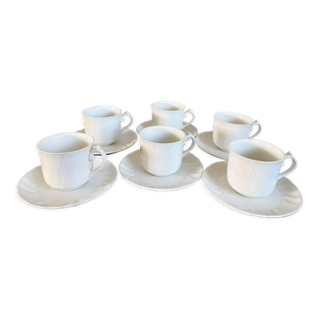 Villeroy & boch tasses à expresso ou à café avec soucoupes, série diamant des années 1980