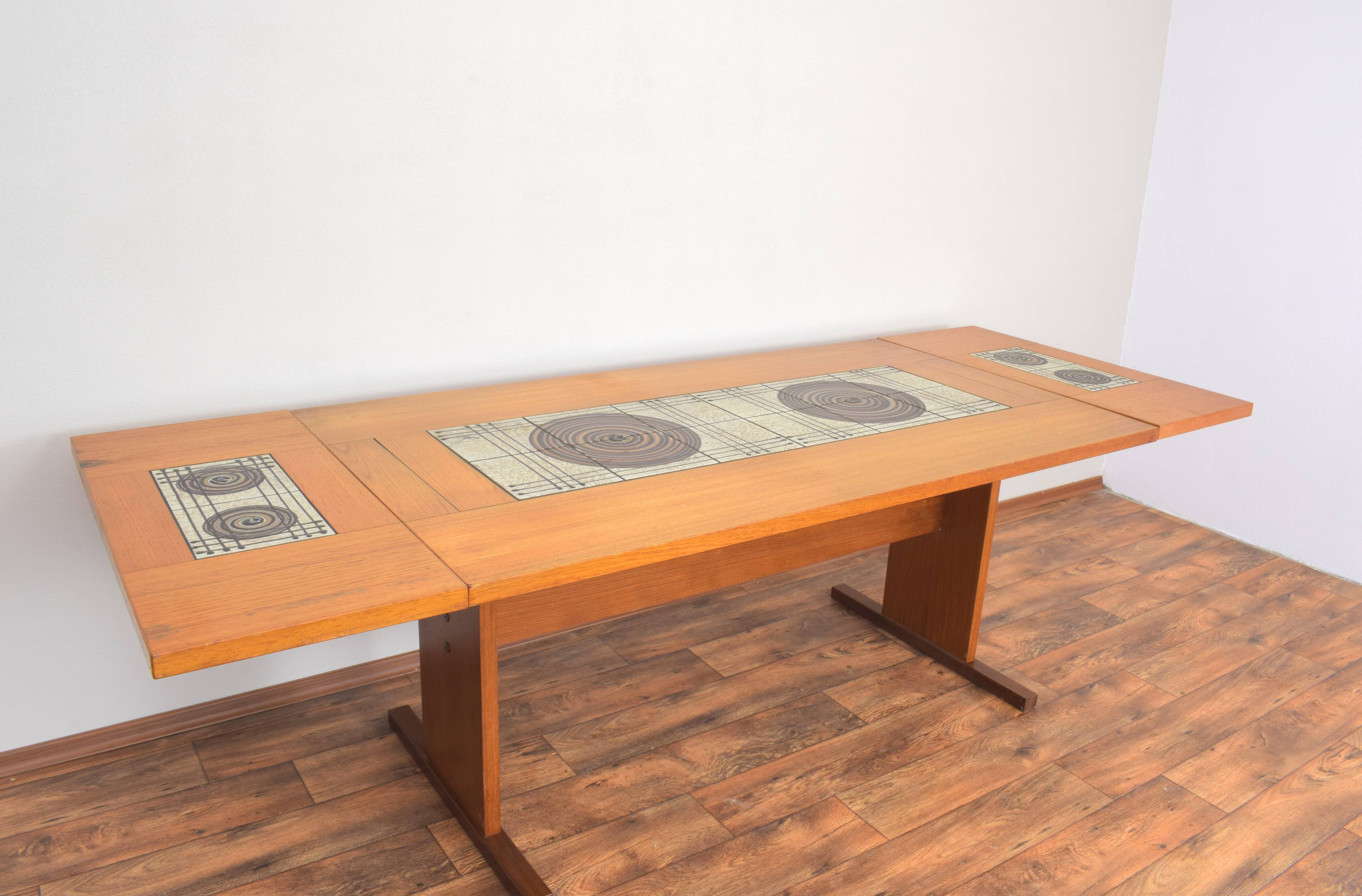 Teak & Tile Dining Table by Gangso Mobler, 1960s.
