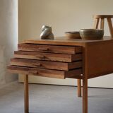 Mid Century Large Danish Drawing Cabinet, Made in Pine and Beech, 1960s