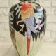 Large Toucan vase "Jungle" in glazed porcelain