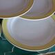 11 assiettes jaune KG Lunéville france