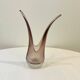 Vase vintage pour ikebana ou composition florale en cristal améthyste de VANNES ART FRANCE