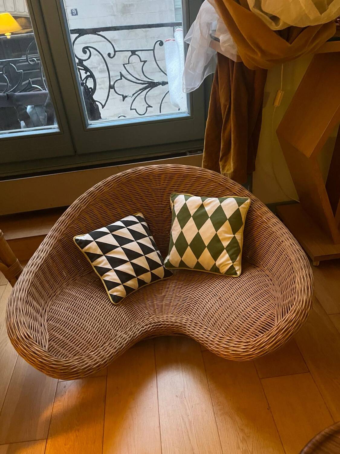Lotus Rattan Meditation Chair, 1970s
