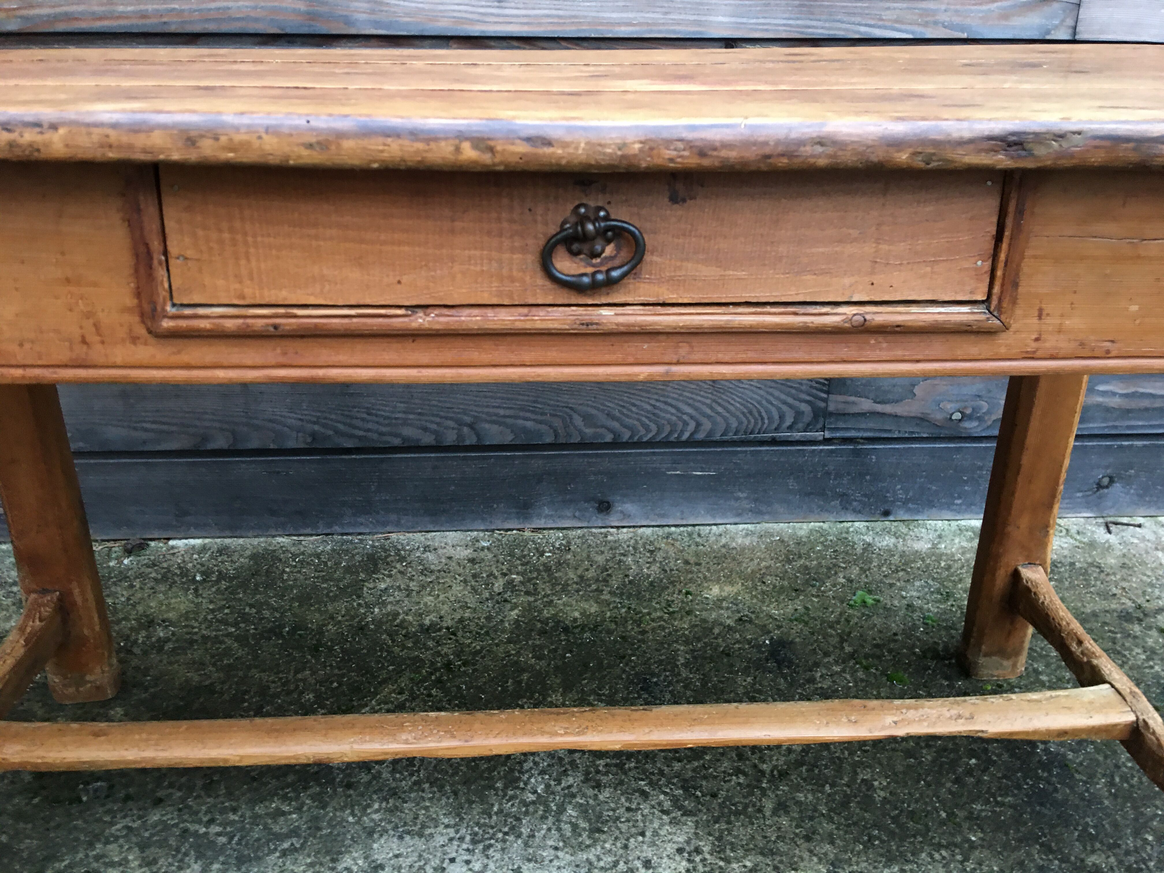 Solid oak farm table