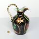 Large pitcher / Monaco vase in polychrome earthenware with bas relief decoration of fish on a seabed