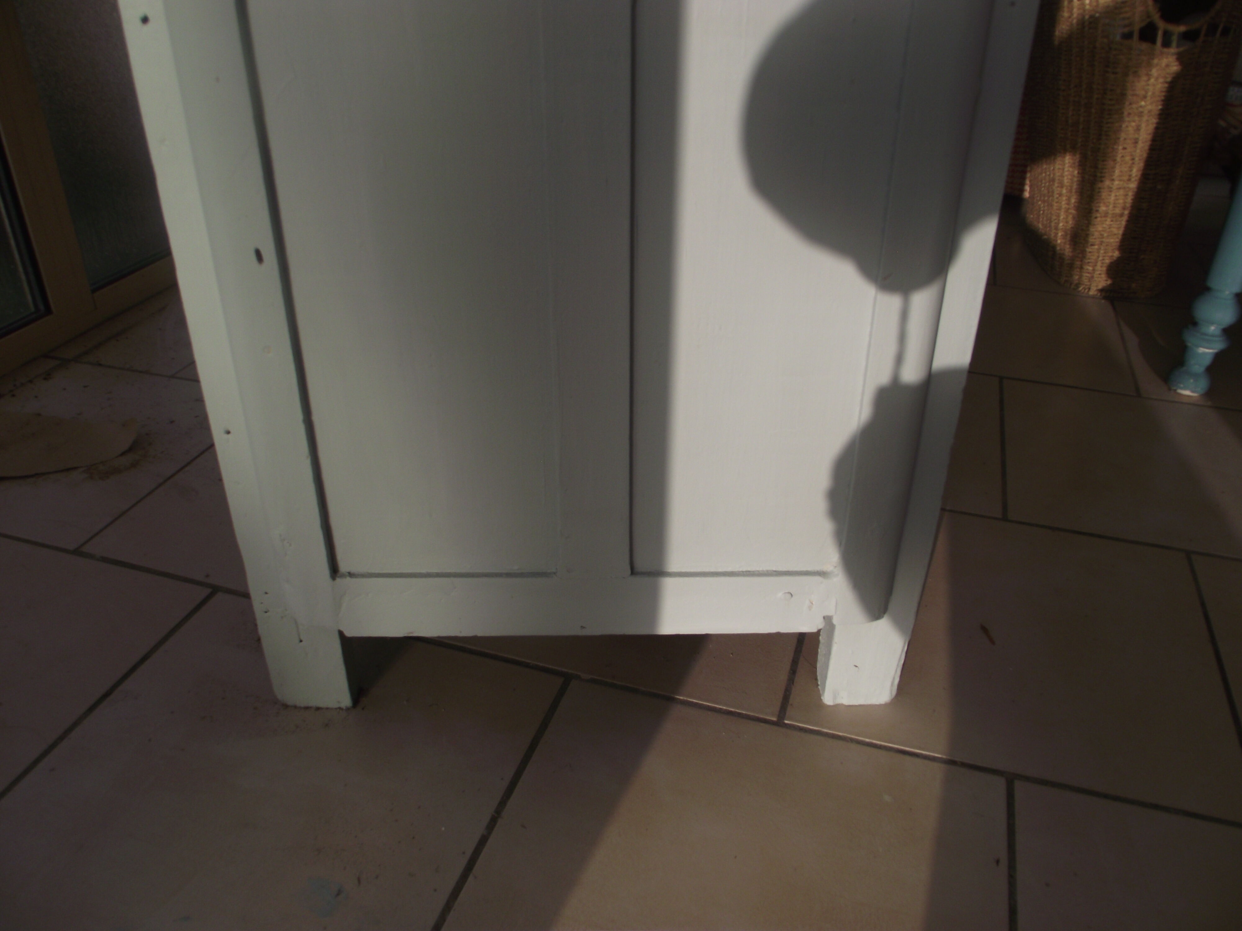 Parisian wardrobe in painted fir from the 30s 40s