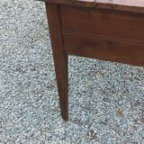 Solid oak desk from the 1930s with spindle legs