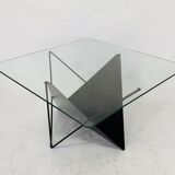 80s steel wire coffee table eclectic design
