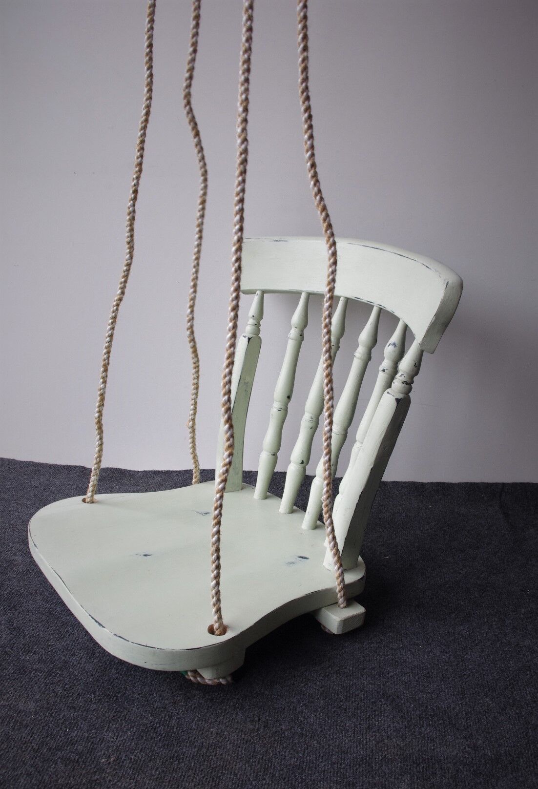 Wooden chair swing for hanging