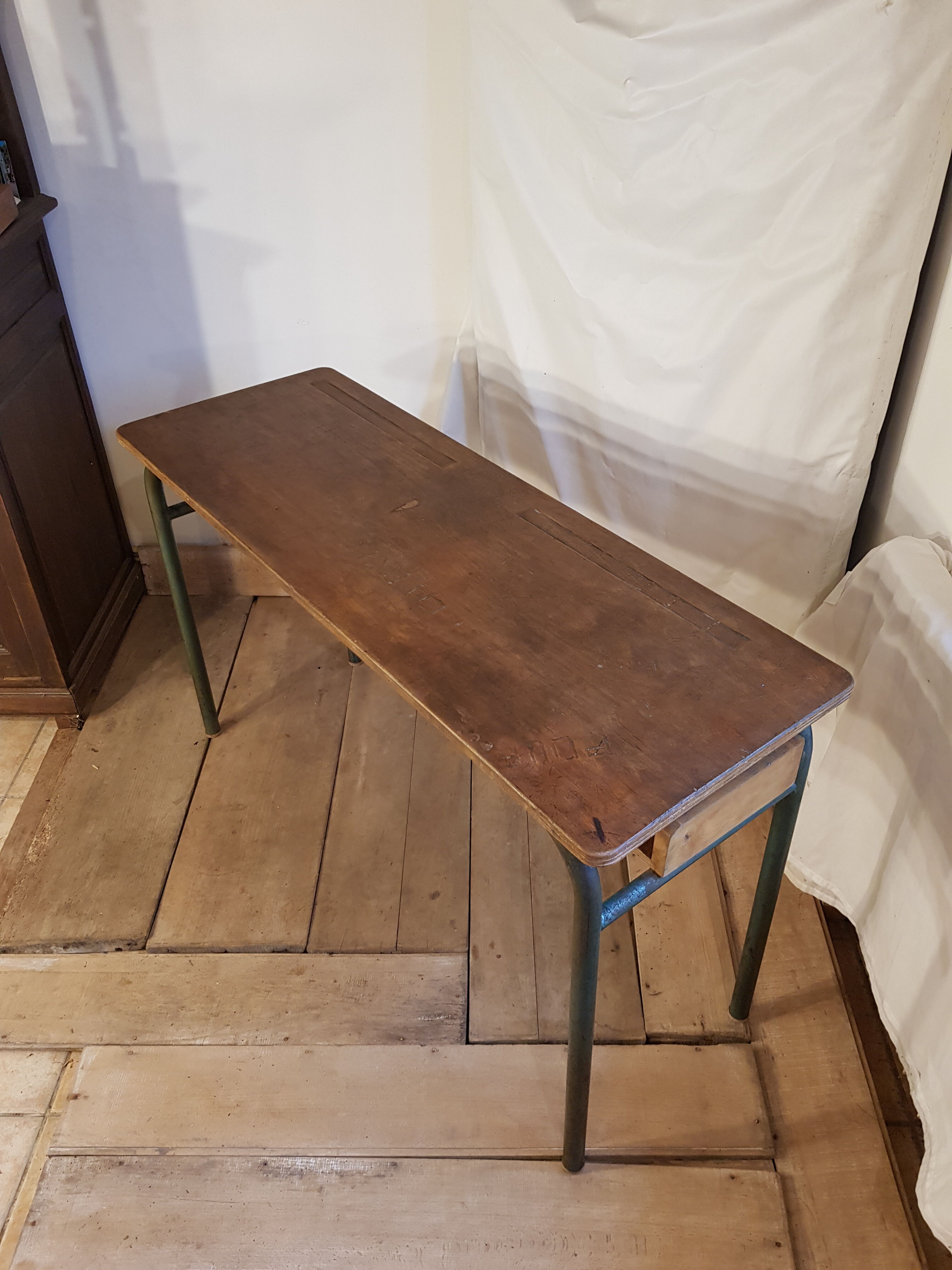 Table desk double school desk 1960