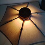 70s bamboo parasol lamp