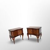 Tables de chevet italiennes du milieu du 20ème siècle.