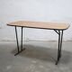 Table pliante vintage en bois et métal