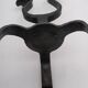 Brutalist wrought iron candle holder. Birds .