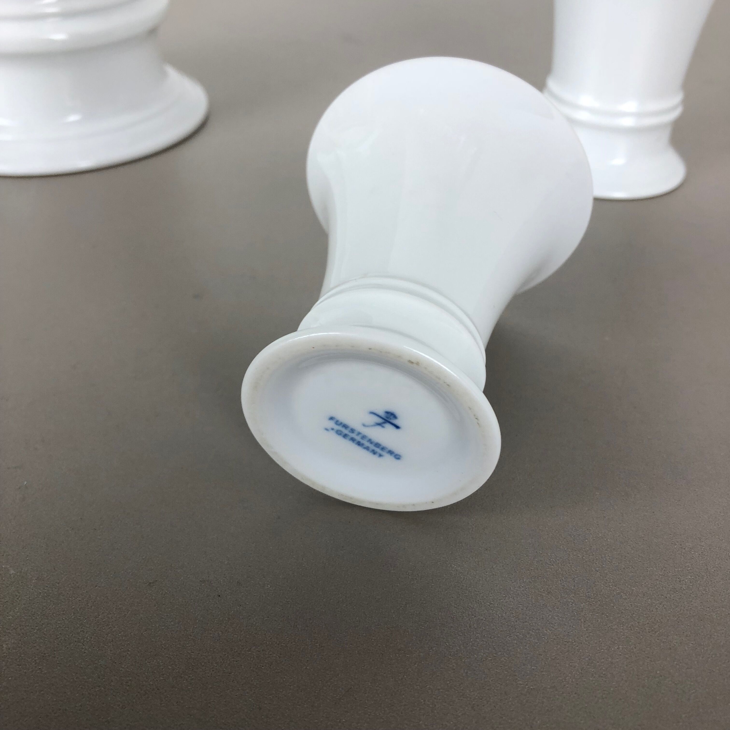 Set of 3 Op Art Vase Porcelain German Vase by Fürstenberg Ceramics Germany 1970s