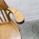 Scandinavian 1960s curved wood swivel office chair