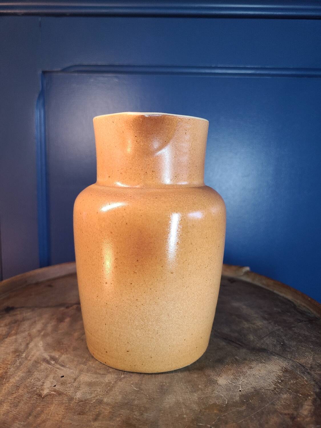 Signed scarpe stoneware ceramic, the milkmaid and the milk pot, vintage vase