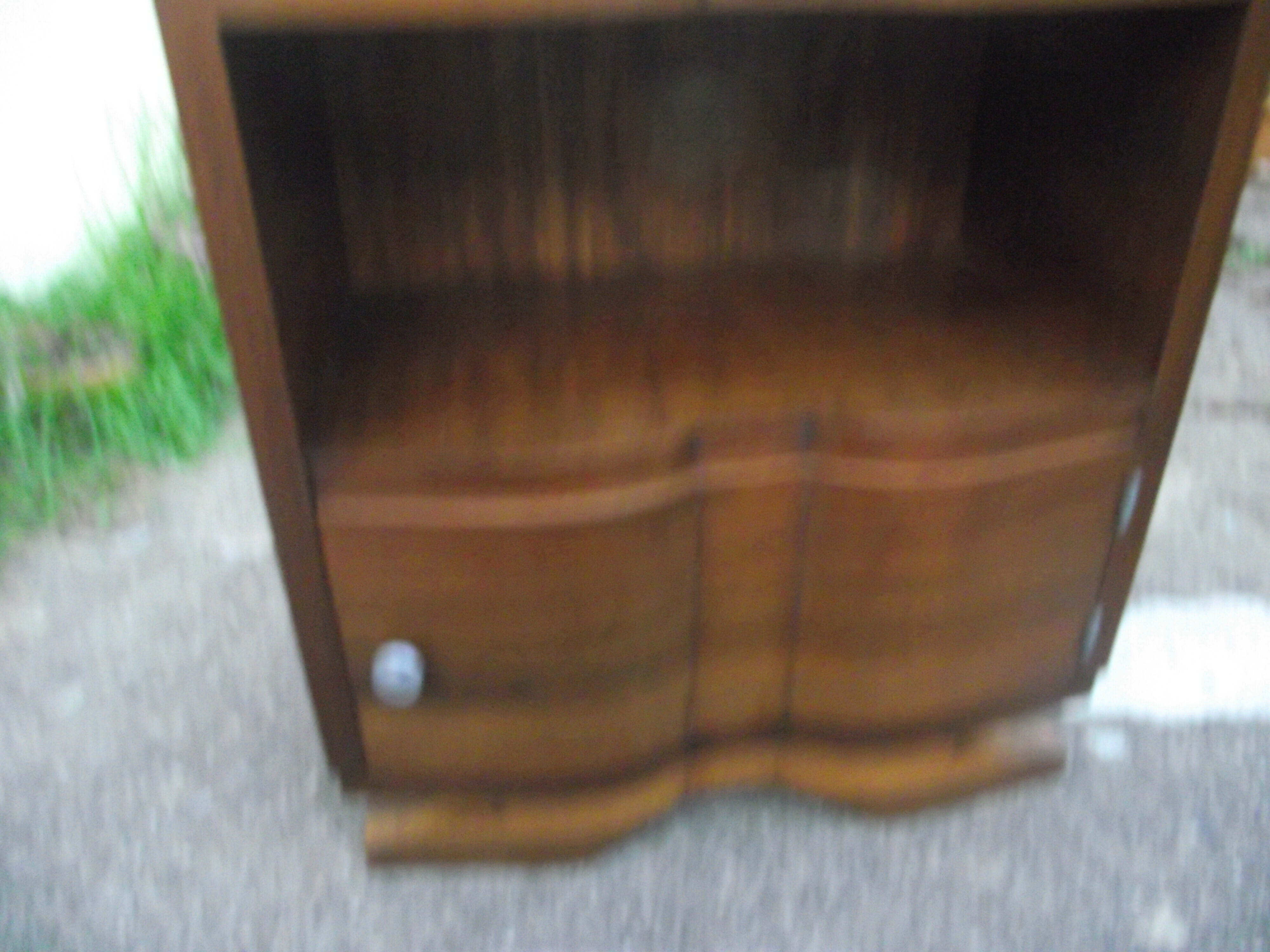 Art deco period bedside in walnut
