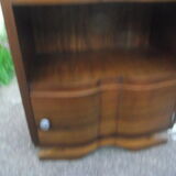 Art deco period bedside in walnut
