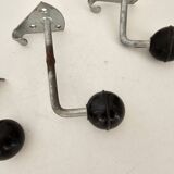 Set of 3 Coat Hooks - School Cloakroom Hooks in Zinc-Coated Steel