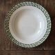 Set of 12 green patterned soup plates, Badonviller earthenware
