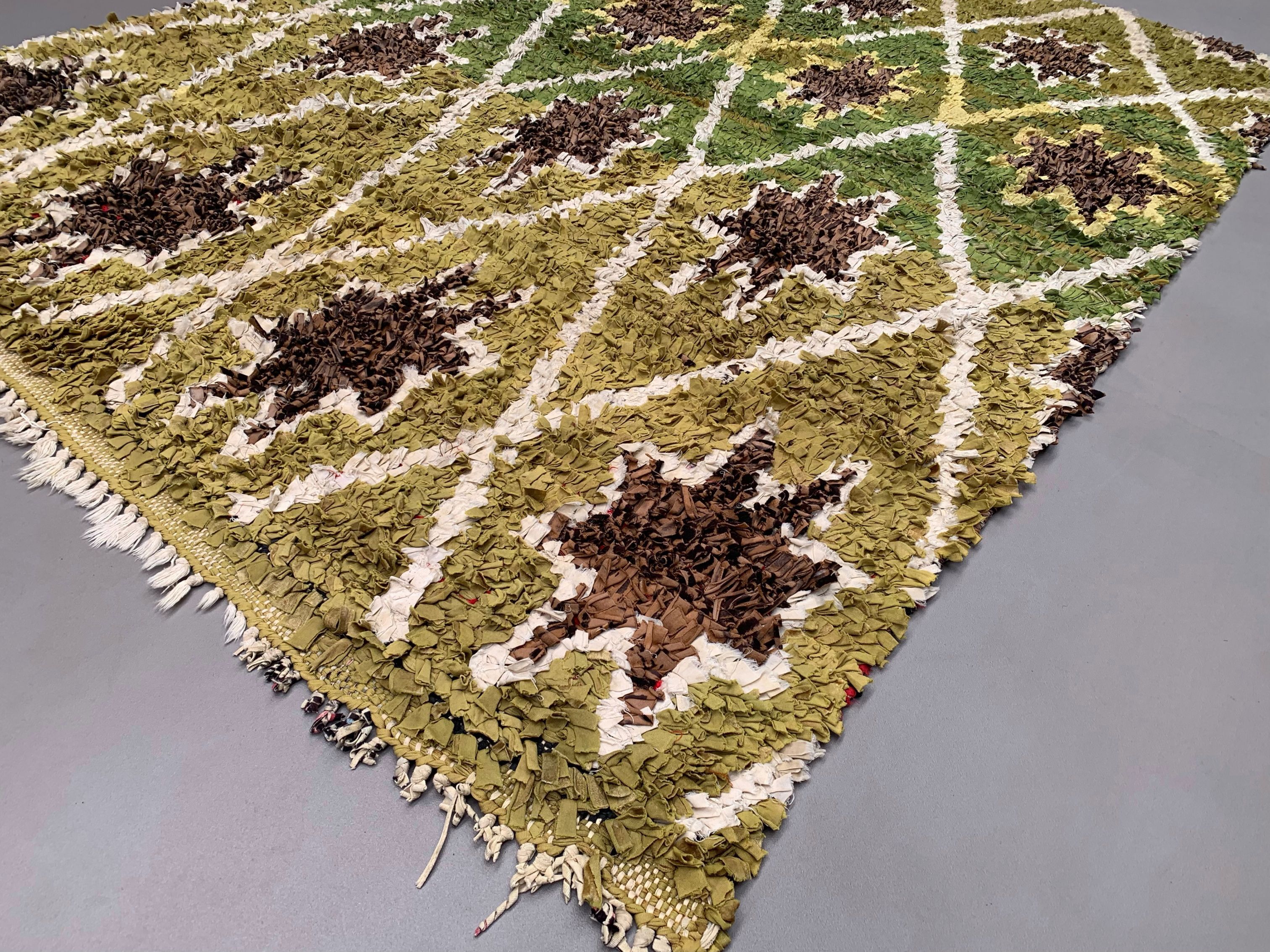 Vintage Moroccan Berber Boucherouite Rug 210x148 cm Atlas, Tribal