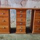 Solid wood desk in workshop/industrial style – very good condition