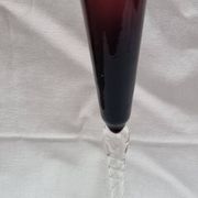 6 Murano colored champagne flutes