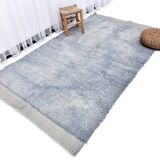 4x7 Blue & Gray Moroccan Area Rug 133x226Cm SK 240769