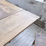 Solid oak farmhouse table with extensions (190-280cm) 1950