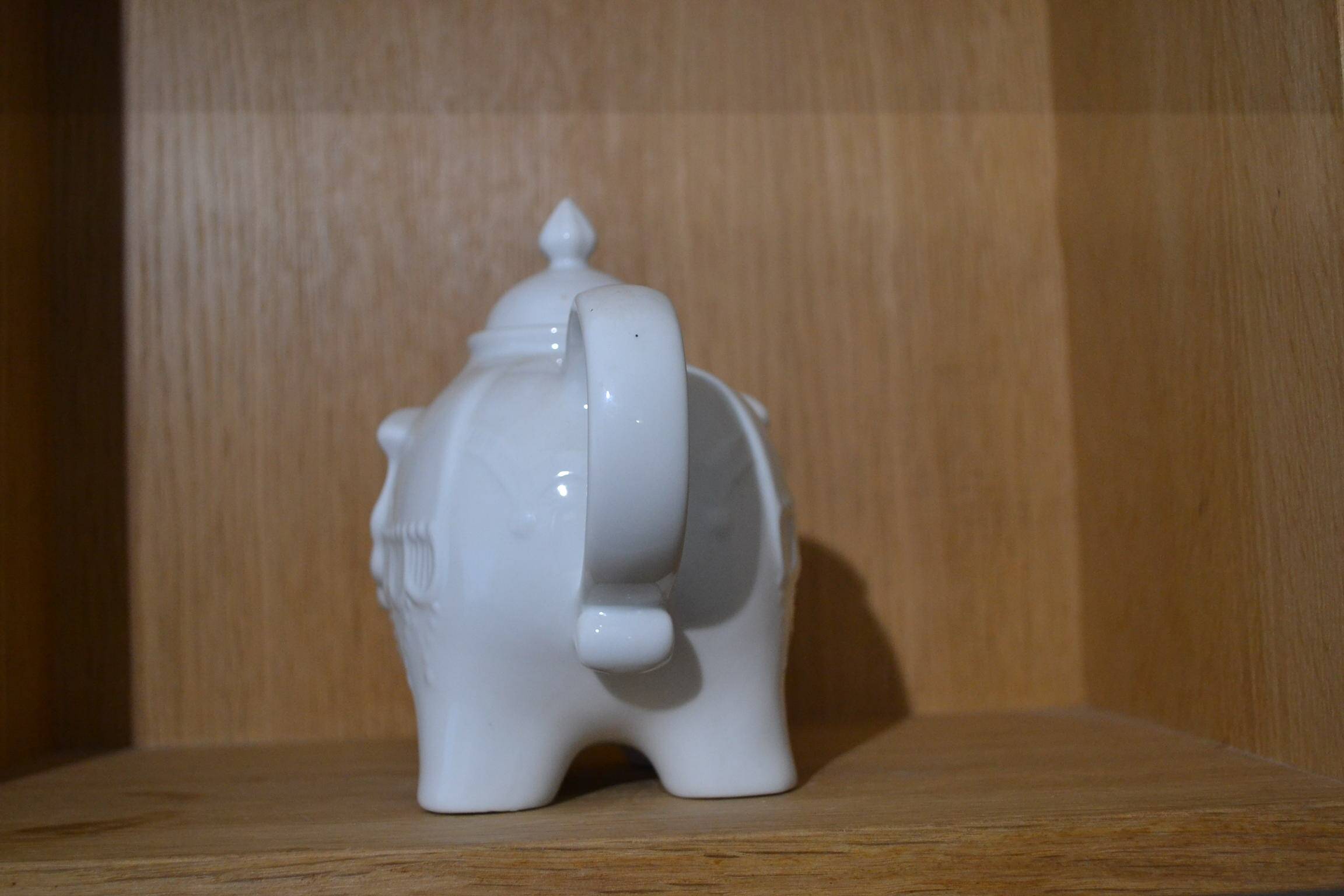 White elephant teapot