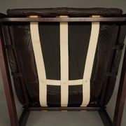 Rare pair of model MP-91 leather lounge chairs by Percival Lafer
