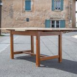 Wood and formica table with extensions
