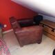 Square club armchair