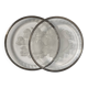 Paire de dessous de bouteilles en cristal et argent poinçonné Minerve