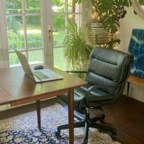 Adjustable Leather Office Chair from the 90s