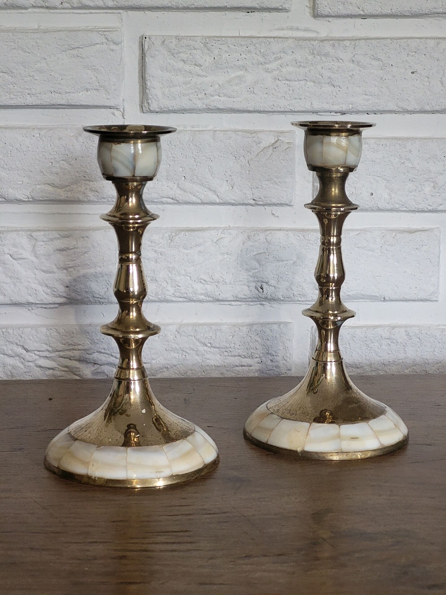 Bougeoirs nacre