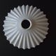 French Vintage 1930s Art Deco White Opaline Glass Pleated Lamp Shade