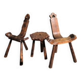 Brutalist chairs and stool
