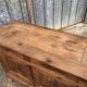 Antique low sideboard in solid cherry wood with 2 doors and 3 drawers
