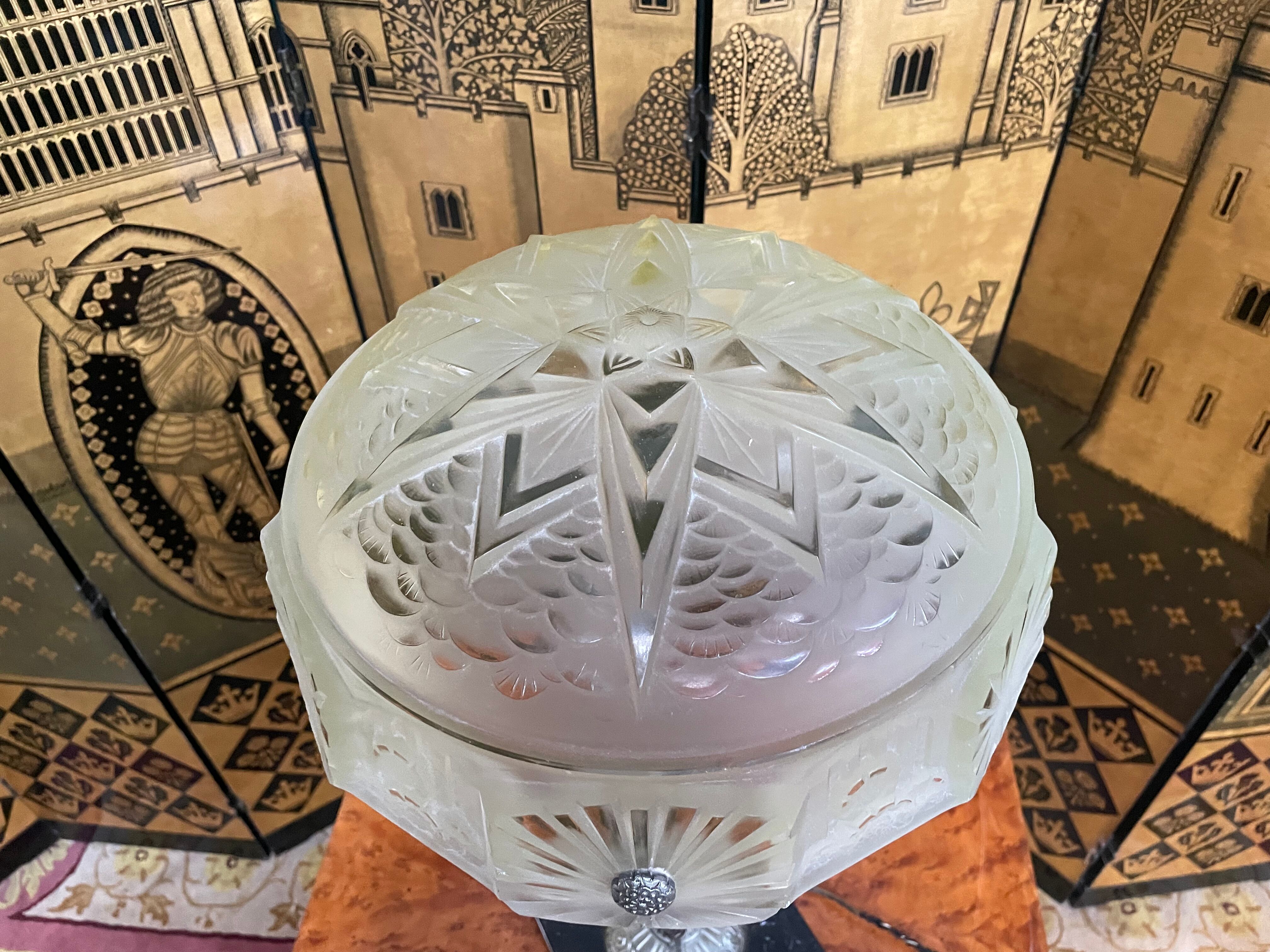 Art Deco period lamp signed Muller
