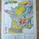 Geological map 1908 France in colour 27x37cm