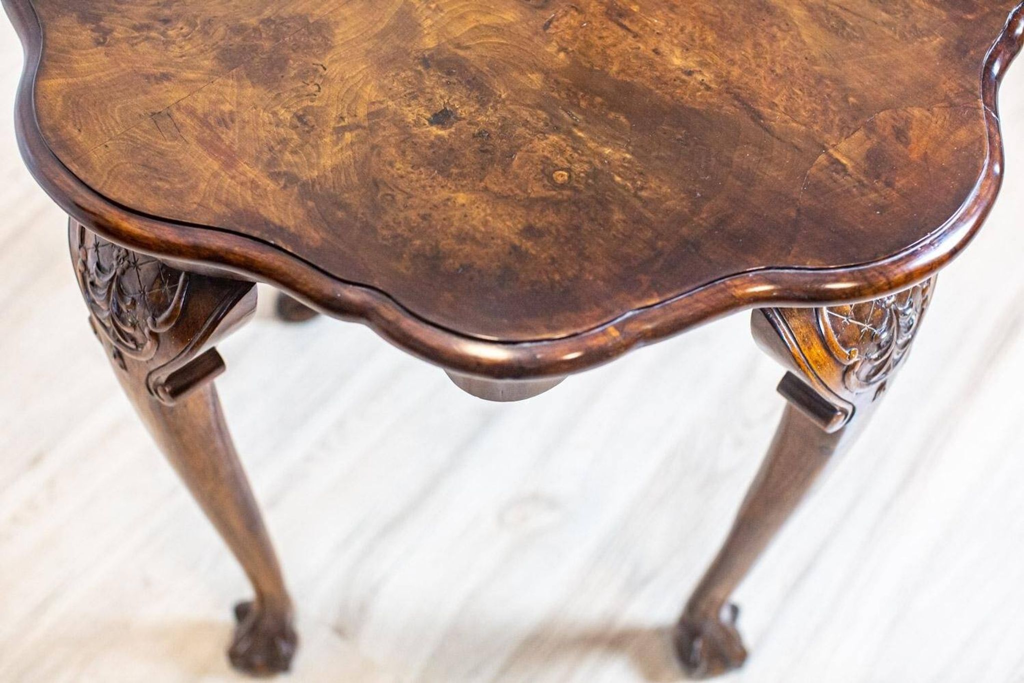 Table basse en noyer vintage, années 1950