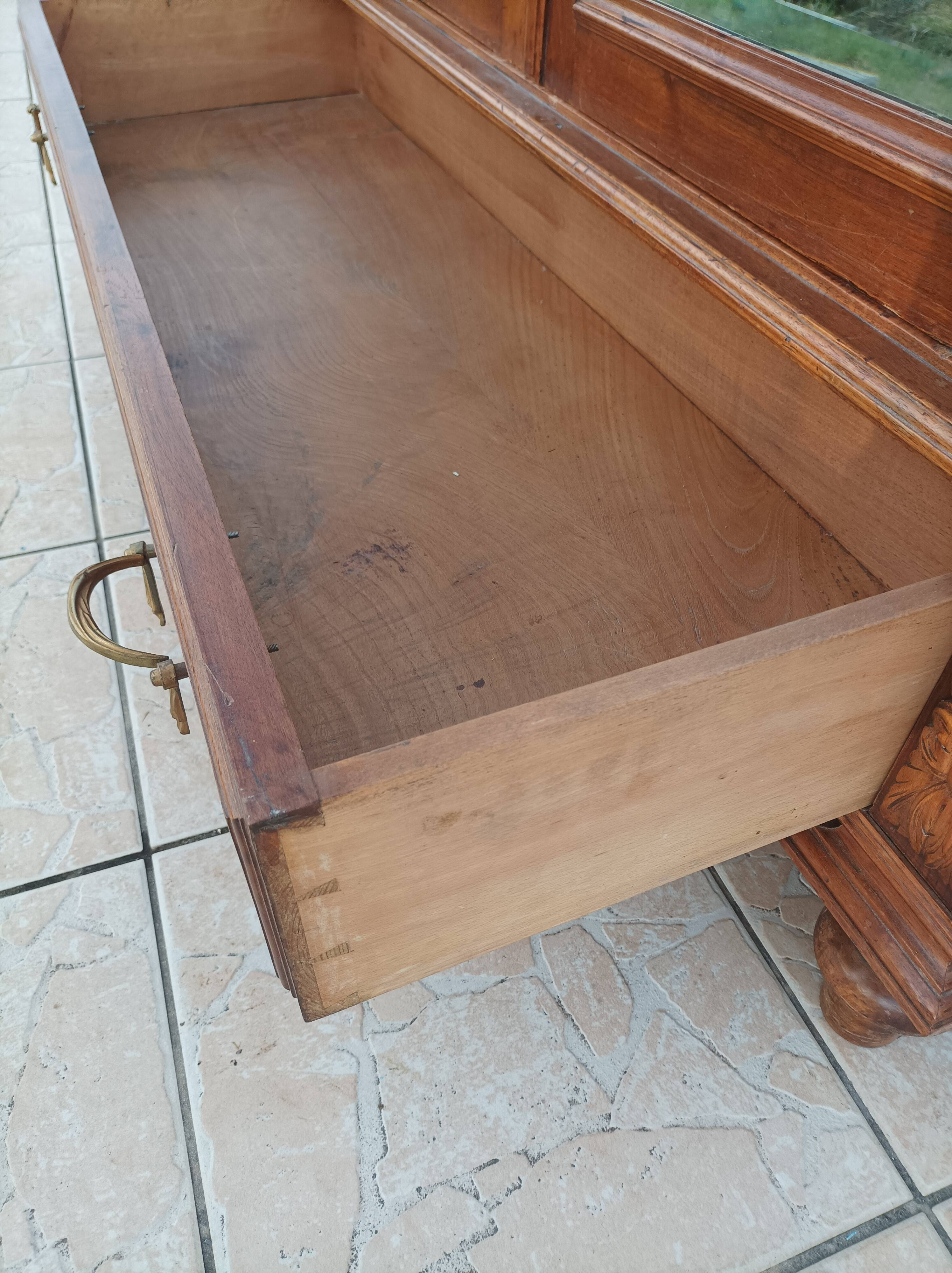 Louis XVI two-door walnut wardrobe