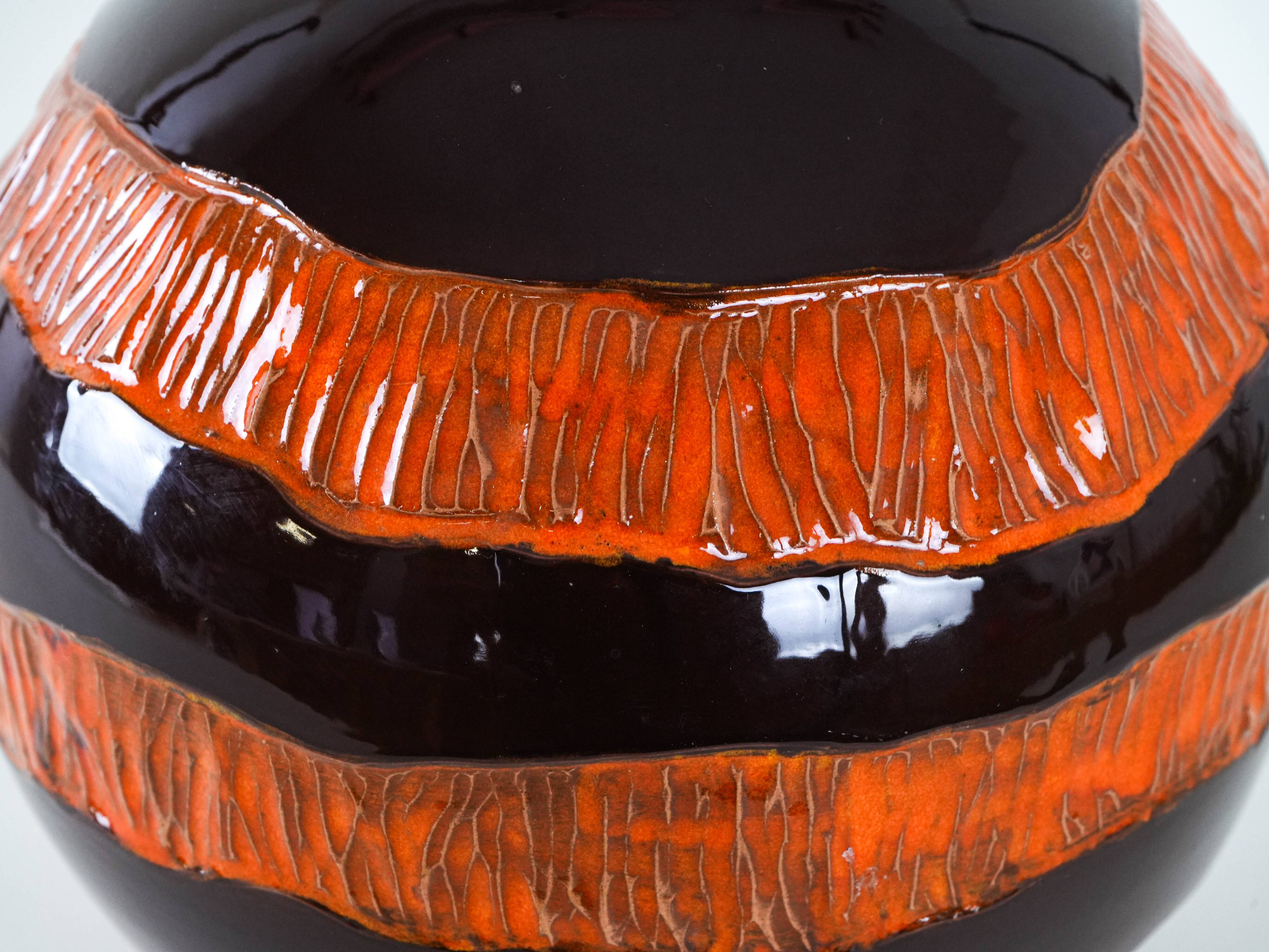 Ceramic vase, Italian design, 1960s, made in Italy