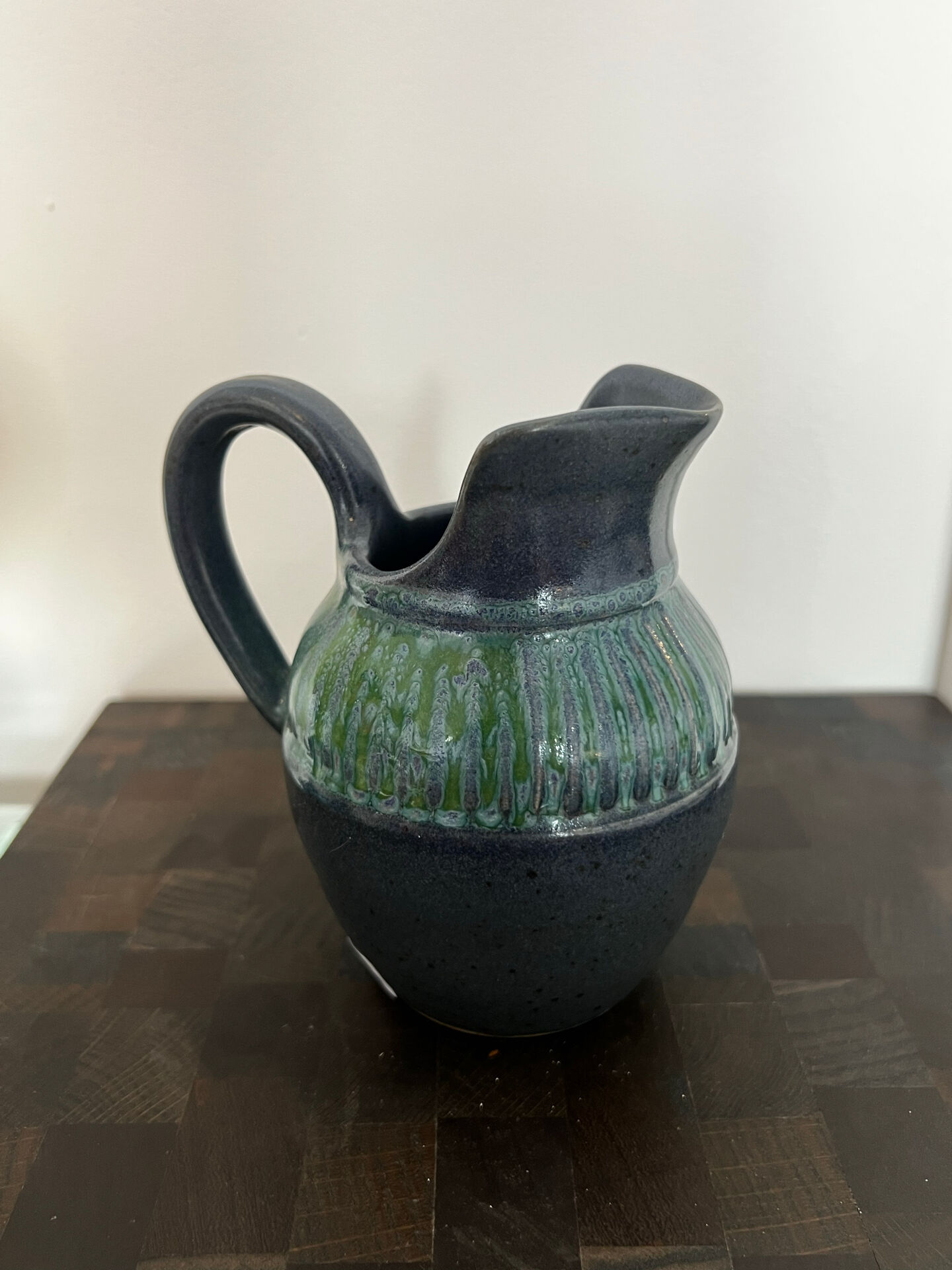 Stoneware jug with glaze